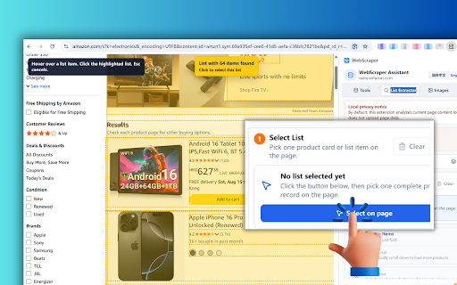 WebScraper Assistant - List Extractor & Image Downloader screenshot