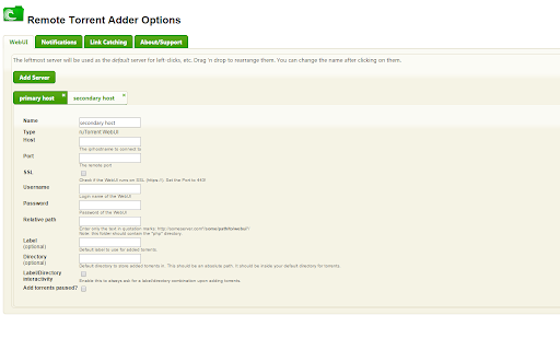 Remote Torrent Adder screenshot
