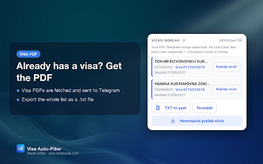 Visa Auto-Filler screenshot