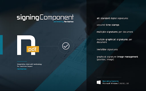 Nextsense PDF Signing Component screenshot