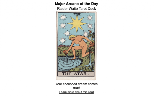 Tarot Arcana of the Day screenshot