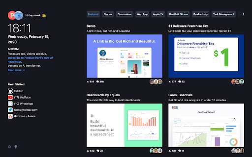 Product Hunt screenshot