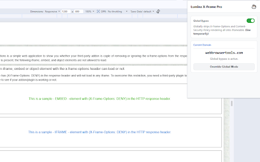 Lumina X-Frame Bypass Pro screenshot