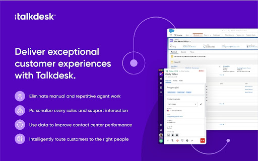 Talkdesk Click-to-Call Extension screenshot