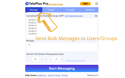TelePlus - Multi-Accounts Sender screenshot