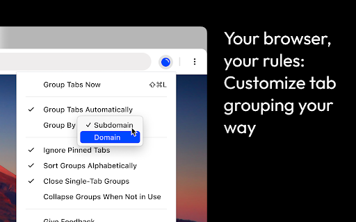 Marble: Automatically Organized Tab Groups screenshot