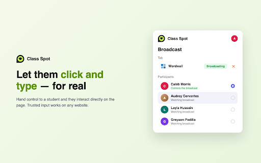 Class Spot — Shared Tab Control screenshot