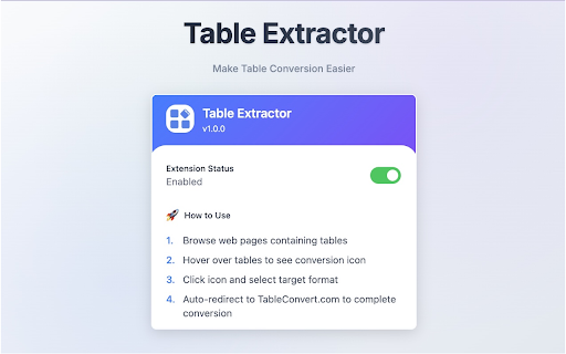 Table Detection & Extraction screenshot