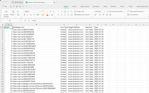 Scrape WhatsApp Group & Contact links - WA Link Finder screenshot
