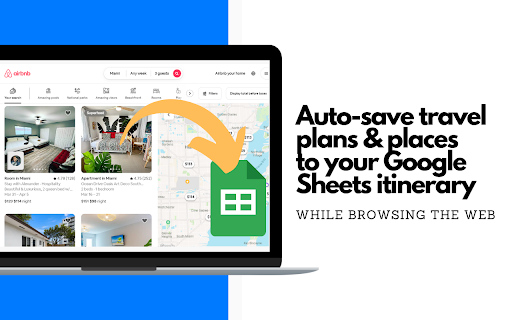 Travel Mapper: Save travel plans to Google Sheets screenshot