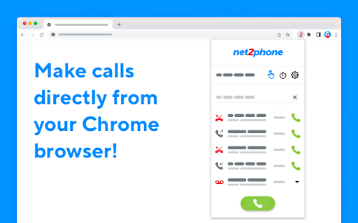 net2phone for Chrome screenshot