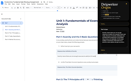 Dripwriter Origin screenshot