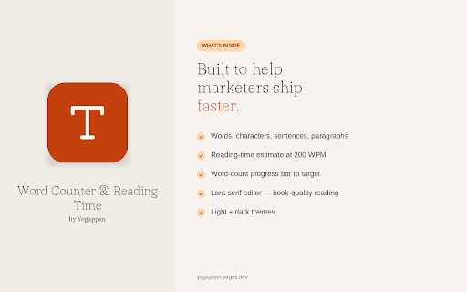 Word Counter & Reading Time screenshot
