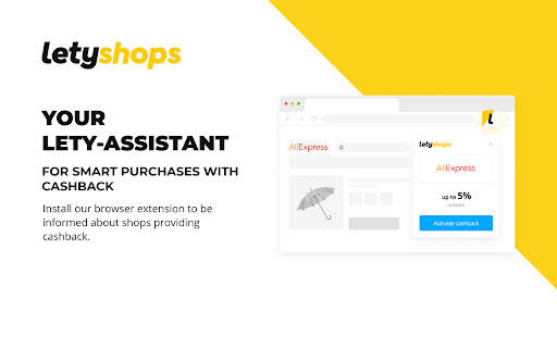 Cashback service LetyShops screenshot