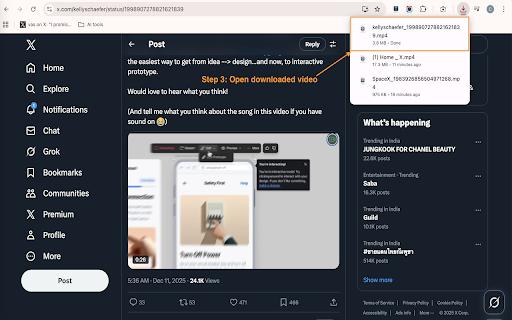 X (Twitter) Video Saver - One Click X / Twitter Video Downloader screenshot