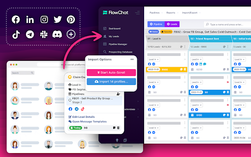 FlowChat - Multi-Platform Chat Management screenshot