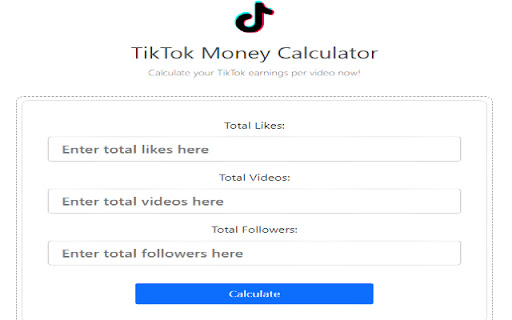 TikTok Money Calculator screenshot