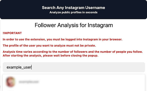 Follower Analysis for Instagram: Unfollowers screenshot