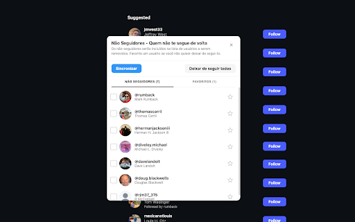 Não Seguidores - Quem não te segue de volta screenshot