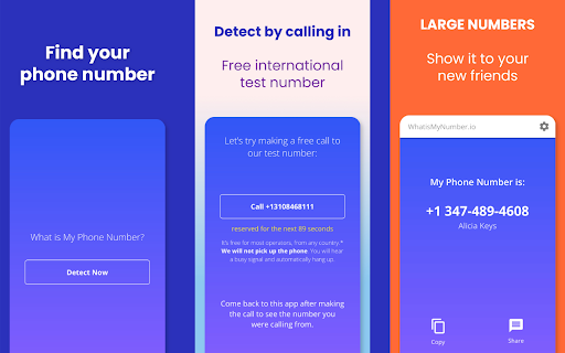 My Phone Number - whatismynumber.io screenshot
