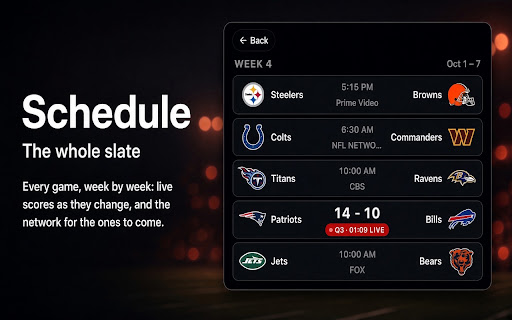 NFL Live Hub: Scores, Stats & Fan Chat screenshot