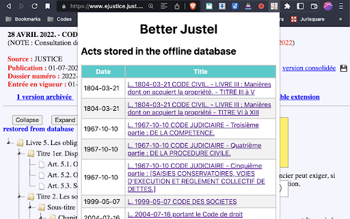 Better Justel screenshot