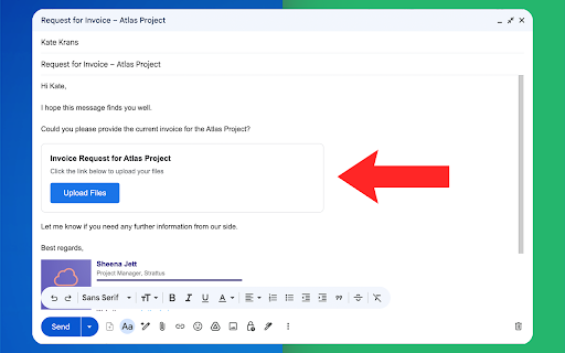 Email File Request by cloudHQ screenshot