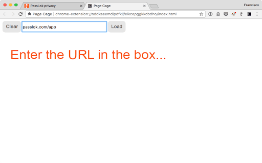Page Cage screenshot