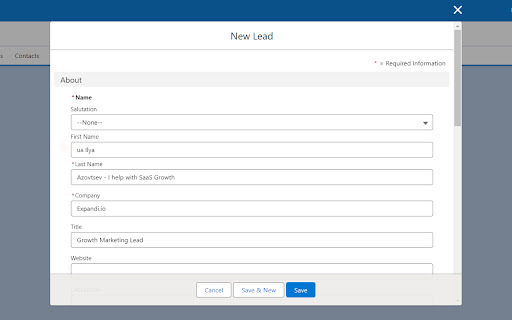 CRM Integration with LinkedIn for Salesforce screenshot