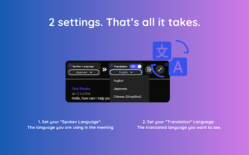 Google Meet Translation and AI Note Taker screenshot