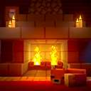 Minecraft Relaxing Fireplace Live Wallpaper icon