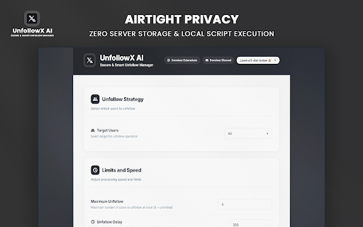 UnfollowX AI - Smart Unfollow Manager screenshot