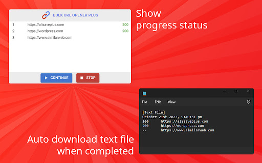 Bulk URL Opener Plus screenshot