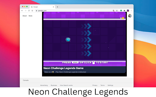 Neon Challenge Legends Game screenshot