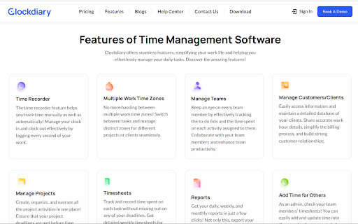 Clockdiary Time Tracker screenshot