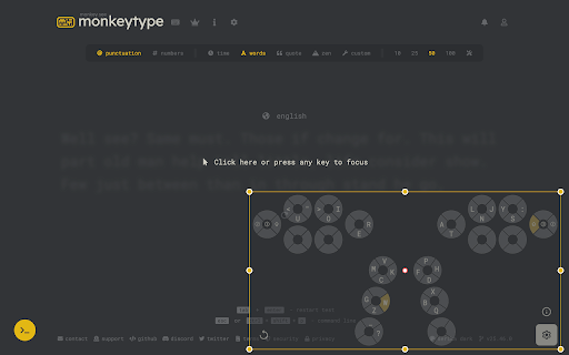Monkeytype CC Extension screenshot