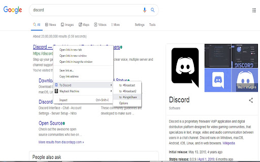 To Discord screenshot