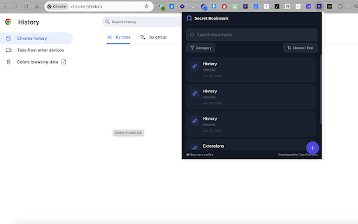 Secret Bookmark screenshot