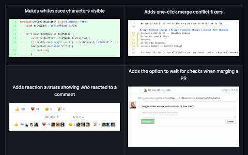 Refined GitHub screenshot