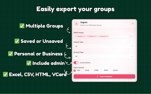 WA Group Numbers Downloader for Whatsapp screenshot