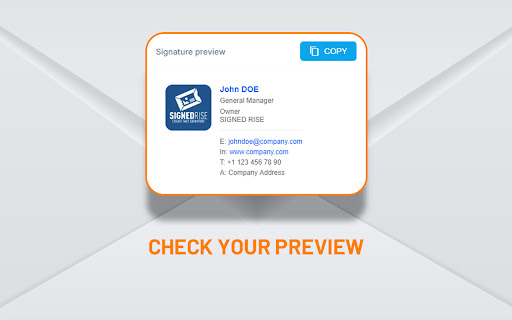 SignedRise - Professional Email Signature screenshot