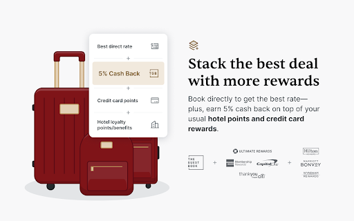 The Guestbook Extension: Cash Back on Hotels screenshot