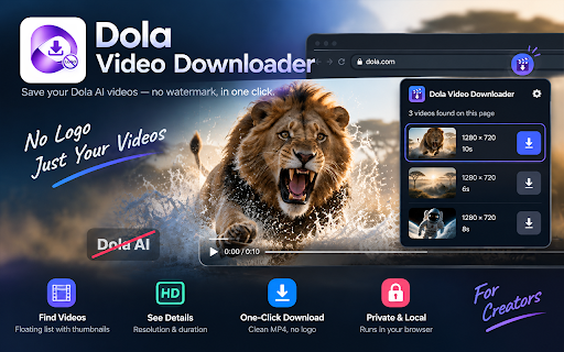 Dola Video Downloader – No Watermark (dola.com) screenshot