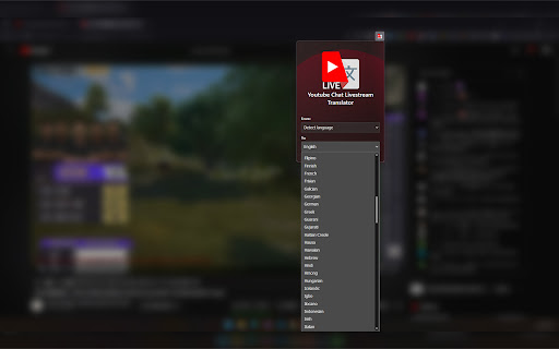 YouTube Livestream Chat Translator screenshot
