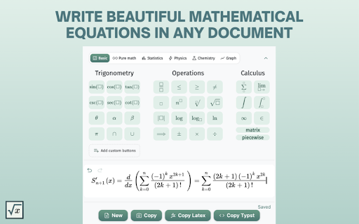 MATH Keys - Equation & Formula Editor screenshot