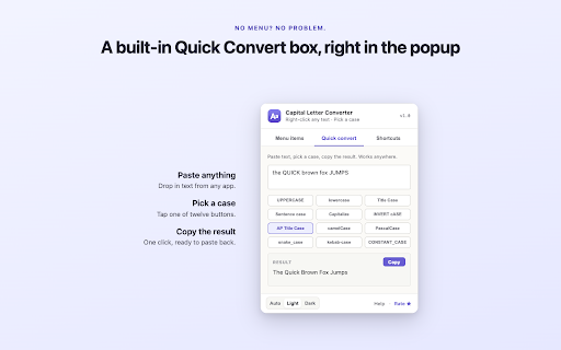 Capital Letter Converter — Uppercase, Lowercase, Title Case screenshot