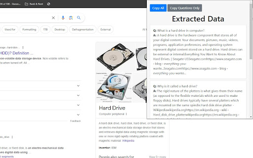 People Also Ask Extractor screenshot