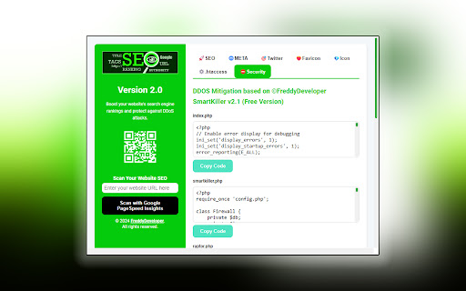 SEO Maker & DDOS Mitigation screenshot