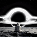 Astronaut Black Hole Void Live Wallpaper icon