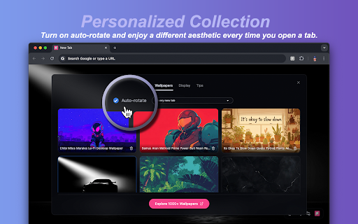 Sweezy ★ New Tab ★ Wallpapers screenshot